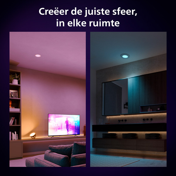 Philips Hue inbouwspot Milliskin wit rond 5,5W Philips Hue inbouwspot Milliskin wit rond 5,5W
